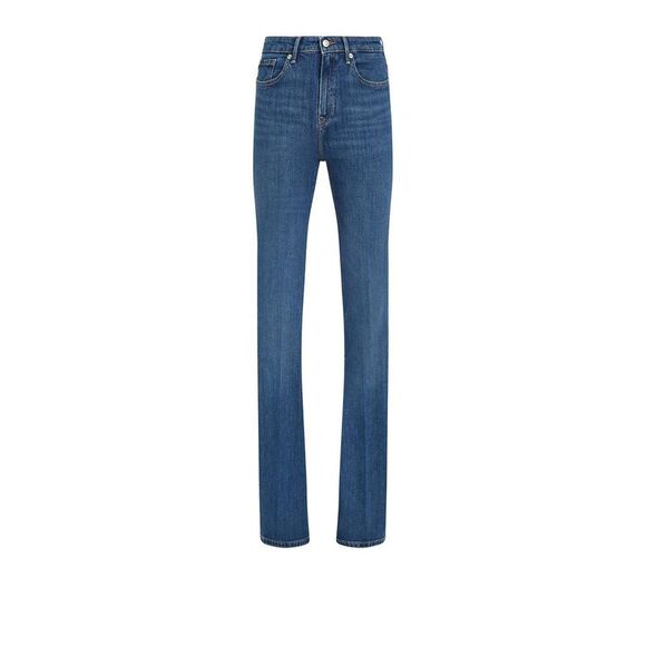 TOMMY HILFIGER Women's High-Rise Straight Fit Denim Jeans Women MID BLUE Pants